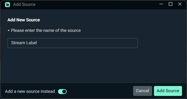 Naming for Stream Label in Streamlabs Desktop